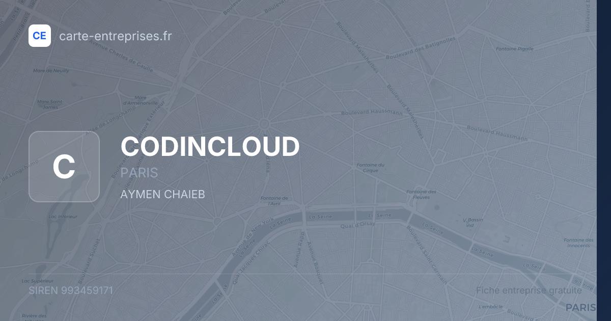 CODINCLOUD — 993459171 — fiche entreprise