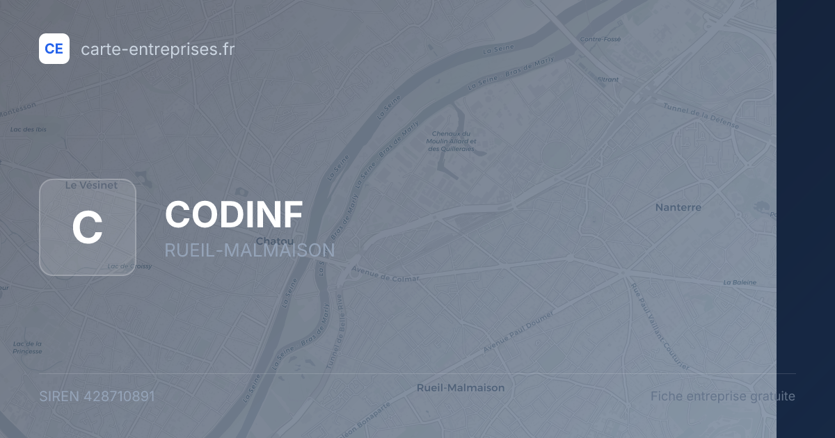 CODINF — 428710891 — fiche entreprise