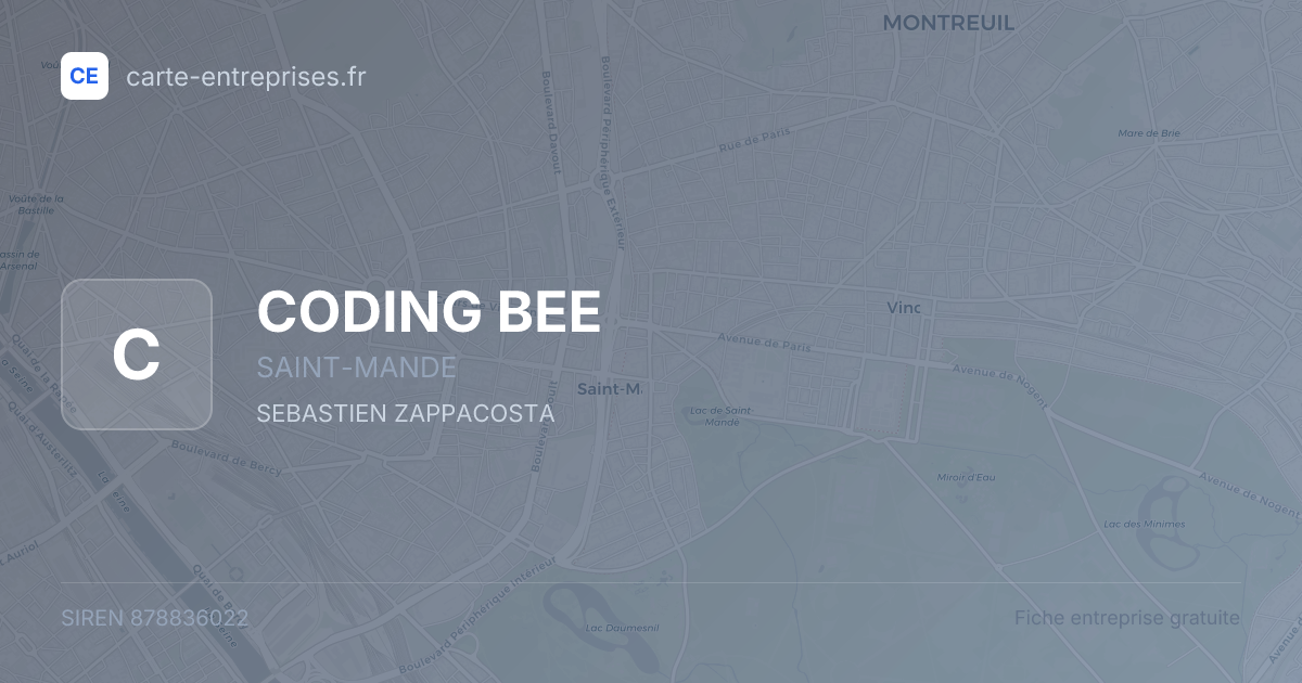 CODING BEE — 878836022 — fiche entreprise