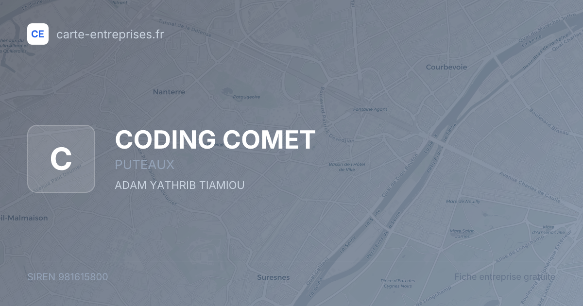 CODING COMET — 981615800 — fiche entreprise