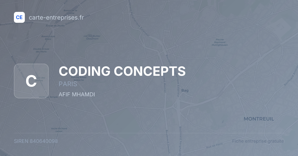 CODING CONCEPTS — 840640098 — fiche entreprise