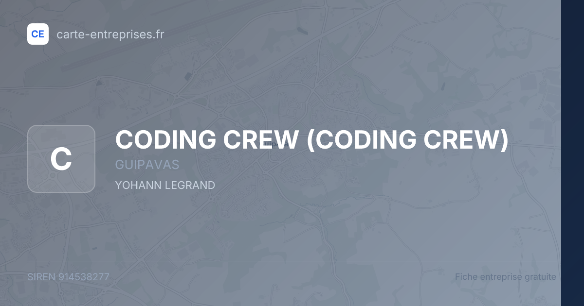 CODING CREW — 914538277 — fiche entreprise