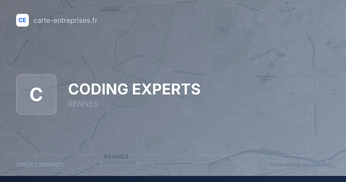 CODING EXPERTS — 539968412 — fiche entreprise