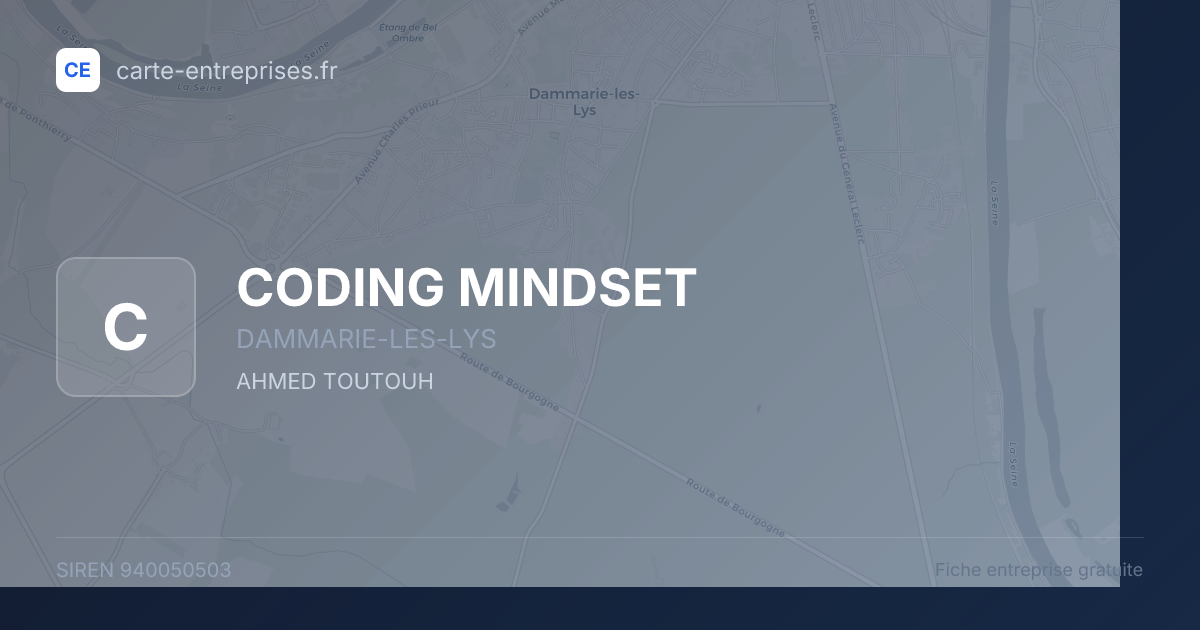 CODING MINDSET — 940050503 — fiche entreprise