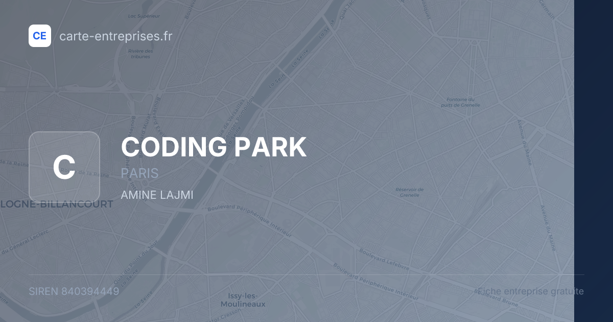 CODING PARK — 840394449 — fiche entreprise