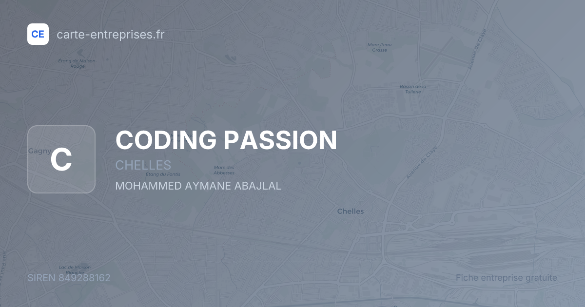 CODING PASSION — 849288162 — fiche entreprise