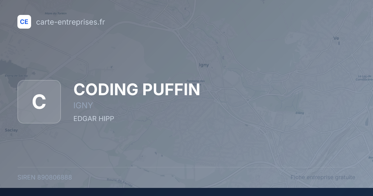 CODING PUFFIN — 890806888 — fiche entreprise