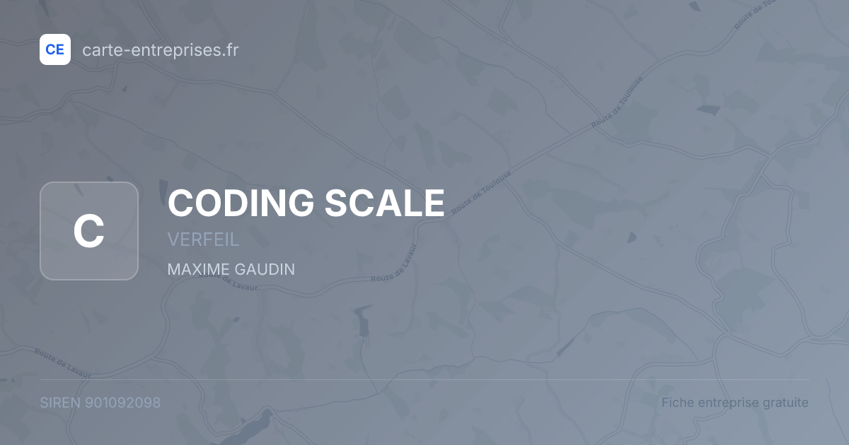 CODING SCALE — 901092098 — fiche entreprise
