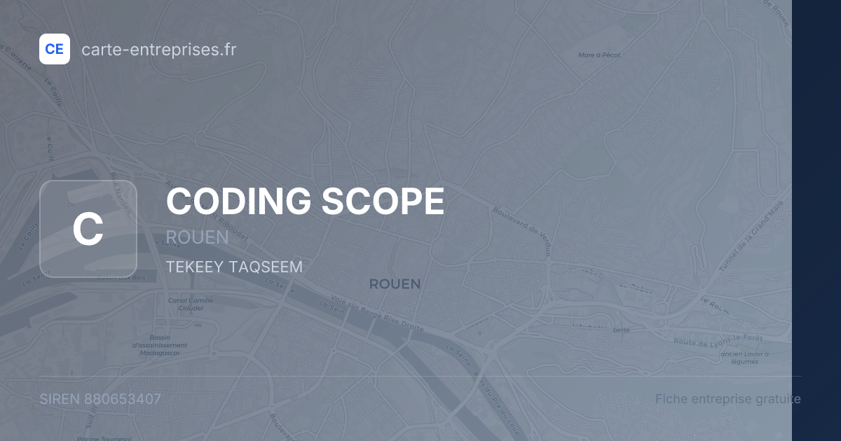 CODING SCOPE — 880653407 — fiche entreprise