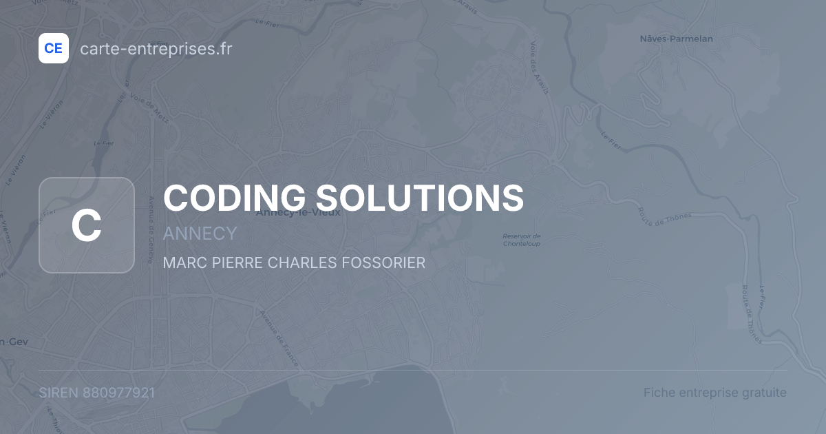 CODING SOLUTIONS — 880977921 — fiche entreprise