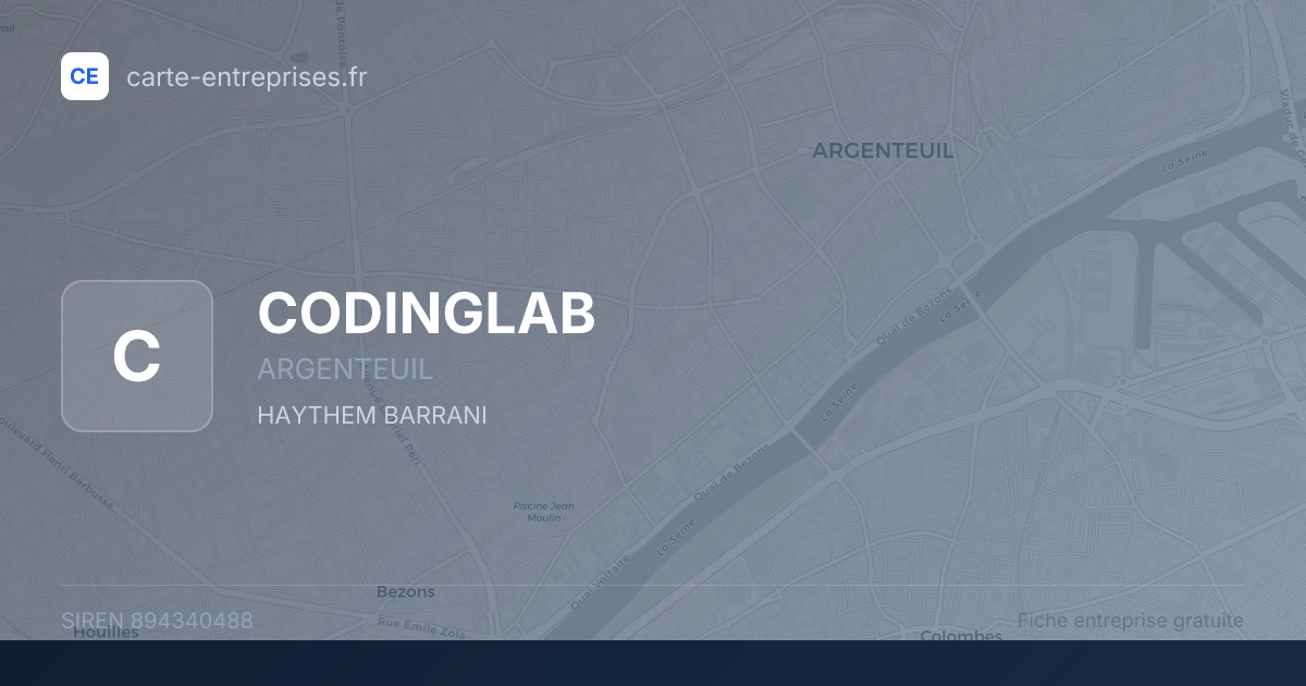 CODINGLAB — 894340488 — fiche entreprise
