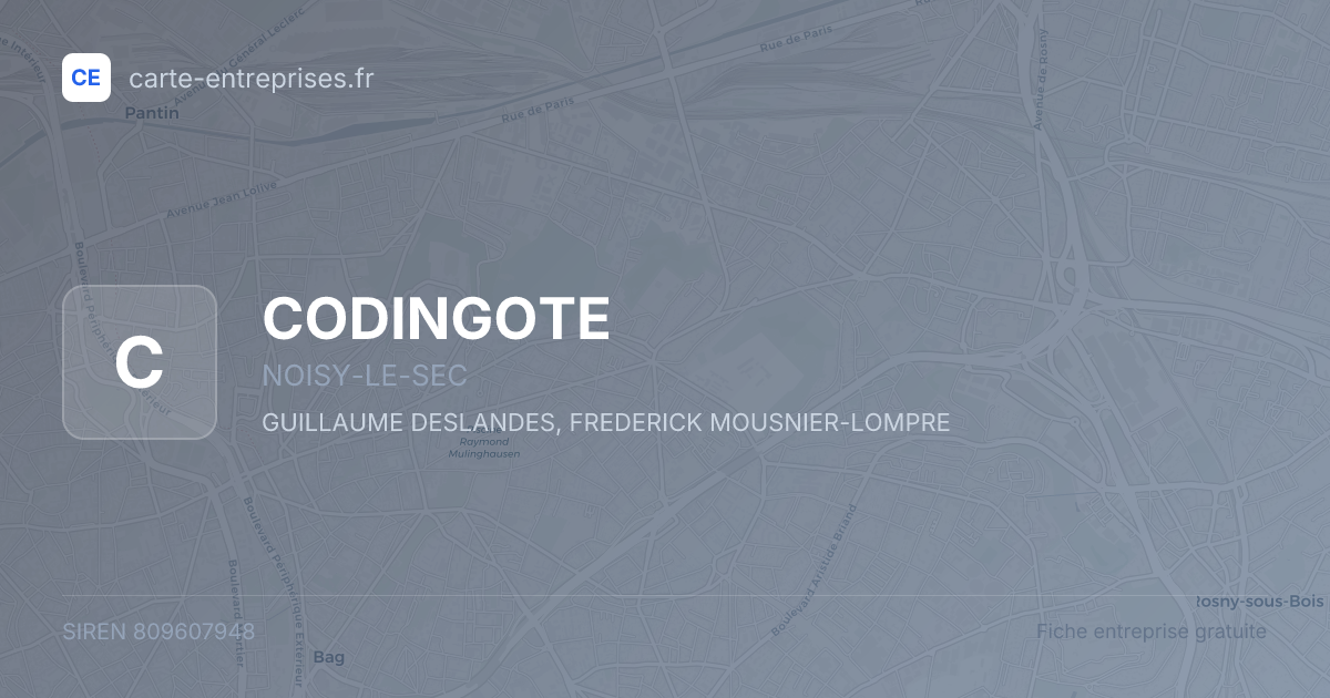 CODINGOTE — 809607948 — fiche entreprise