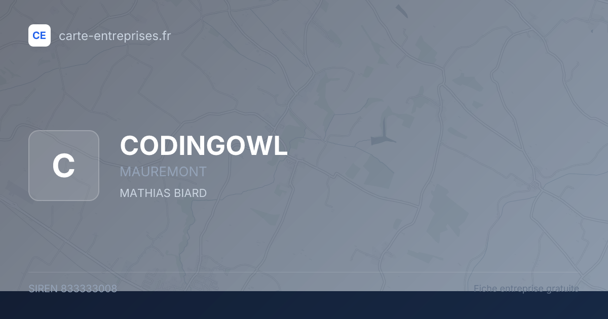 CODINGOWL — 833333008 — fiche entreprise