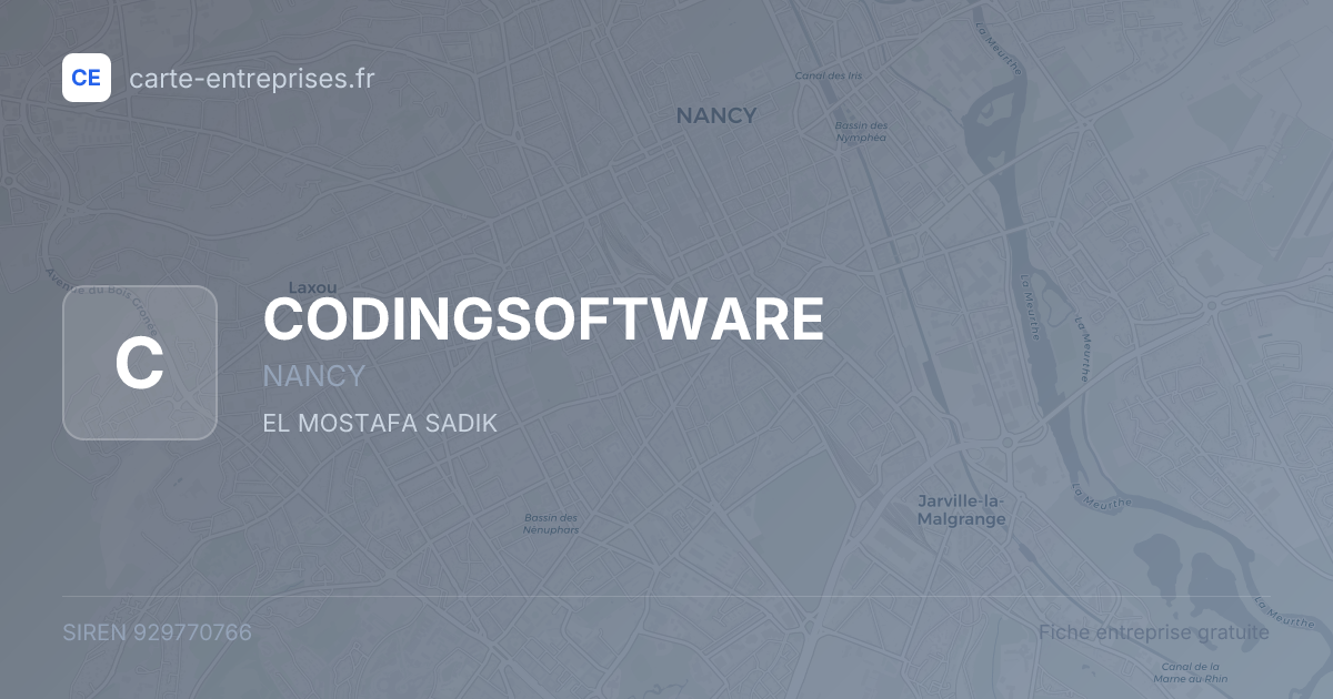 CODINGSOFTWARE — 929770766 — fiche entreprise