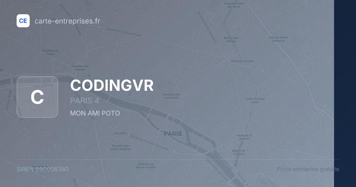 CODINGVR — 890006380 — fiche entreprise