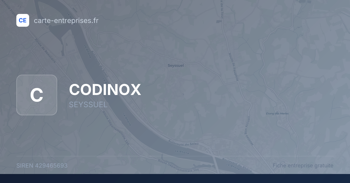CODINOX — 429465693 — fiche entreprise
