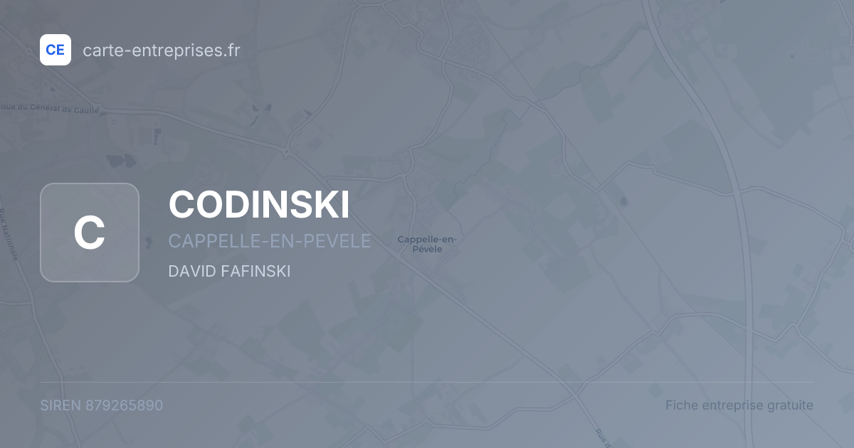 CODINSKI — 879265890 — fiche entreprise