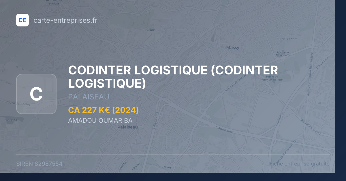 CODINTER LOGISTIQUE — 829875541 — fiche entreprise