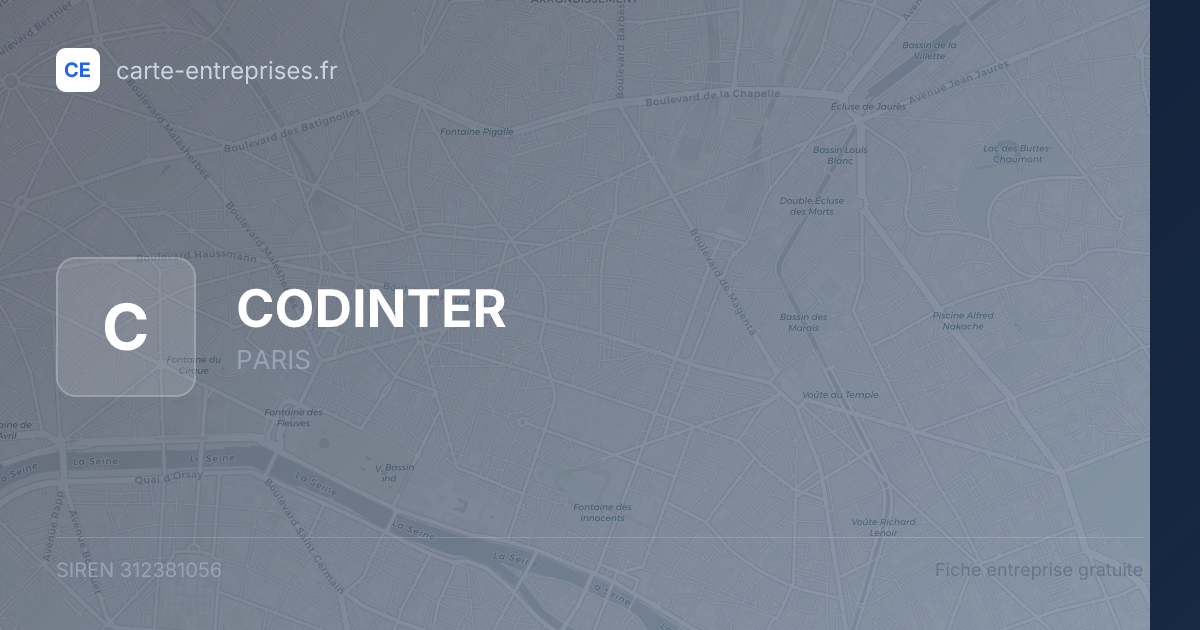 CODINTER — 312381056 — fiche entreprise
