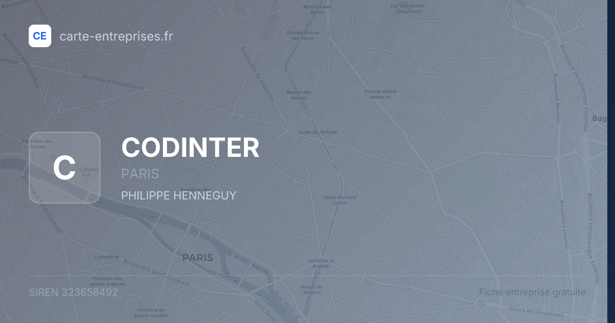 CODINTER — 323658492 — fiche entreprise