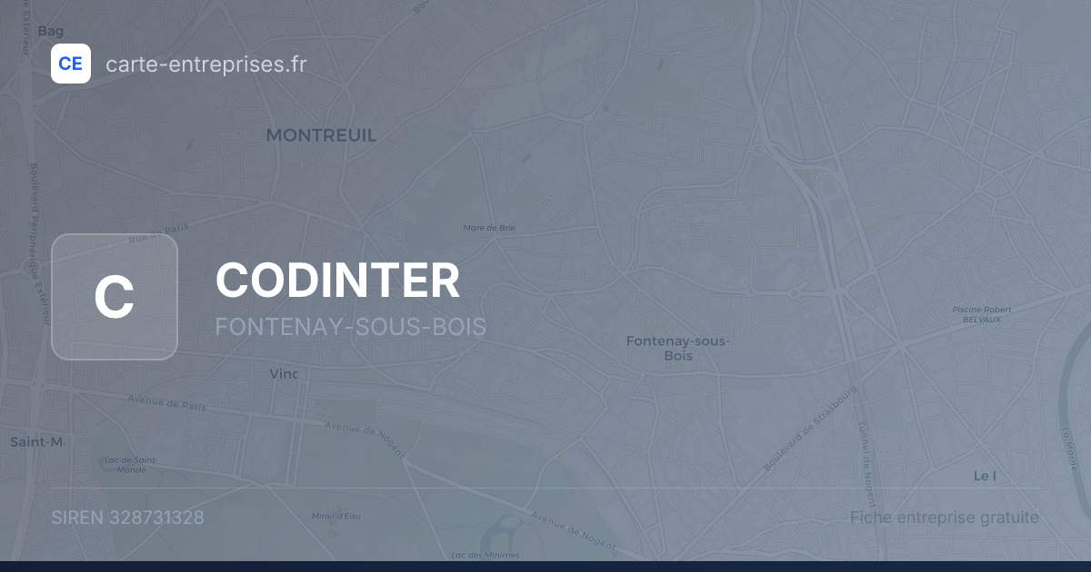 CODINTER — 328731328 — fiche entreprise