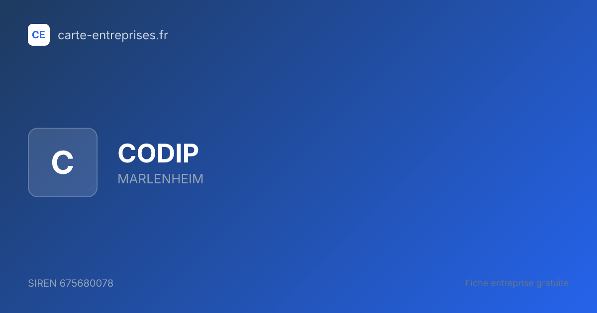 CODIP — 675680078 — fiche entreprise