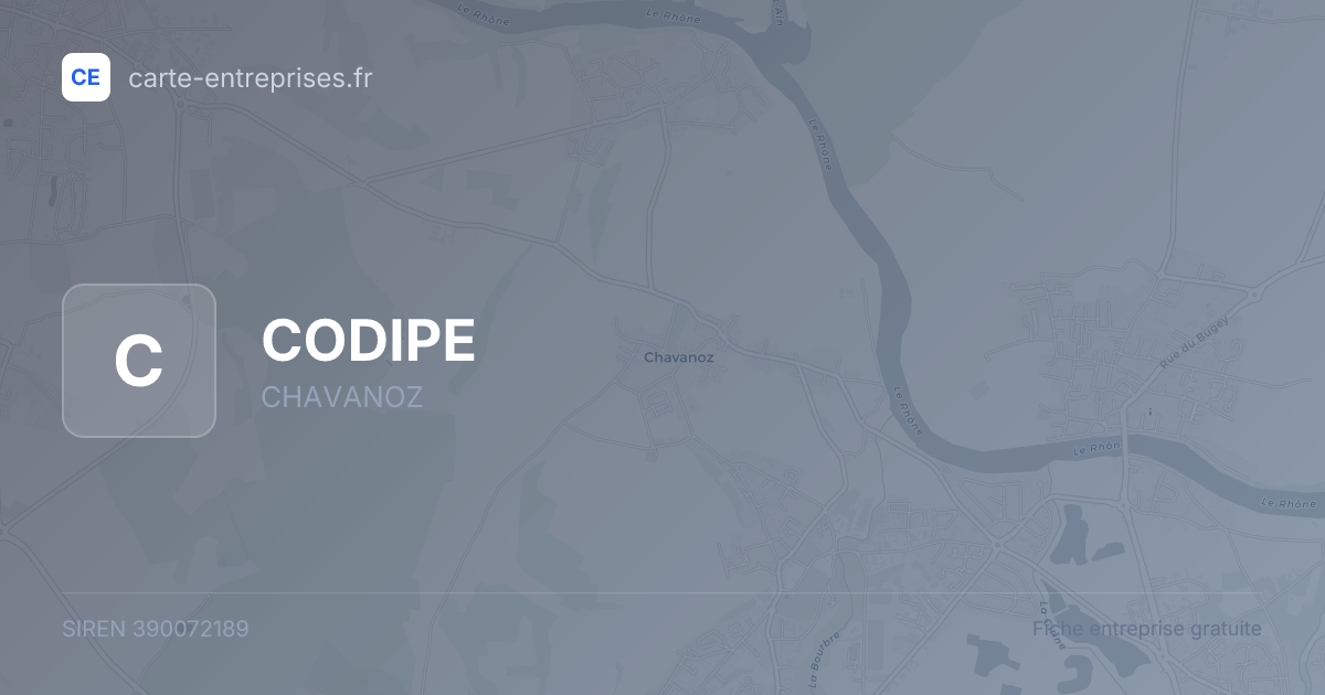 CODIPE — 390072189 — fiche entreprise