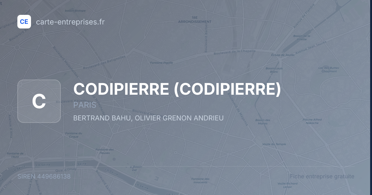 CODIPIERRE — 449686138 — fiche entreprise