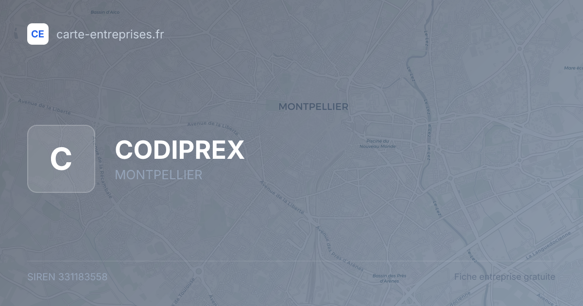 CODIPREX — 331183558 — fiche entreprise