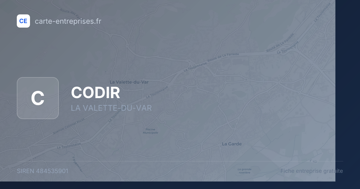 CODIR — 484535901 — fiche entreprise