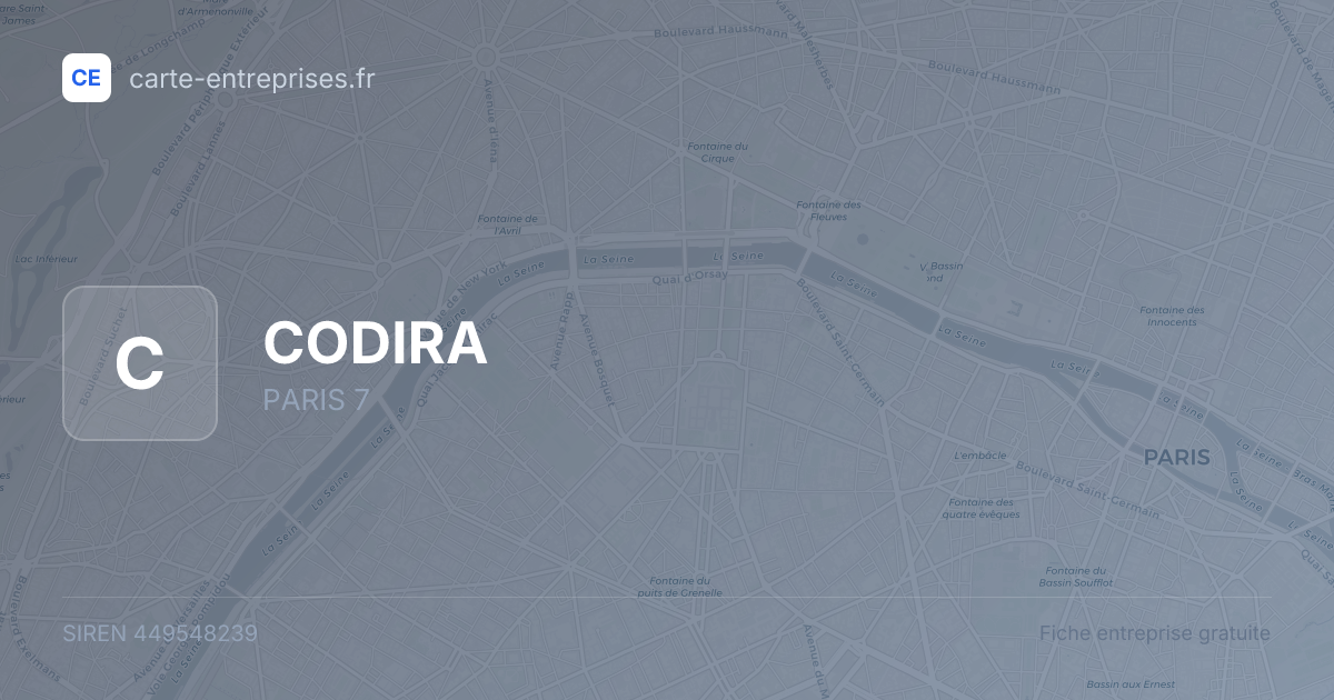CODIRA — 449548239 — fiche entreprise
