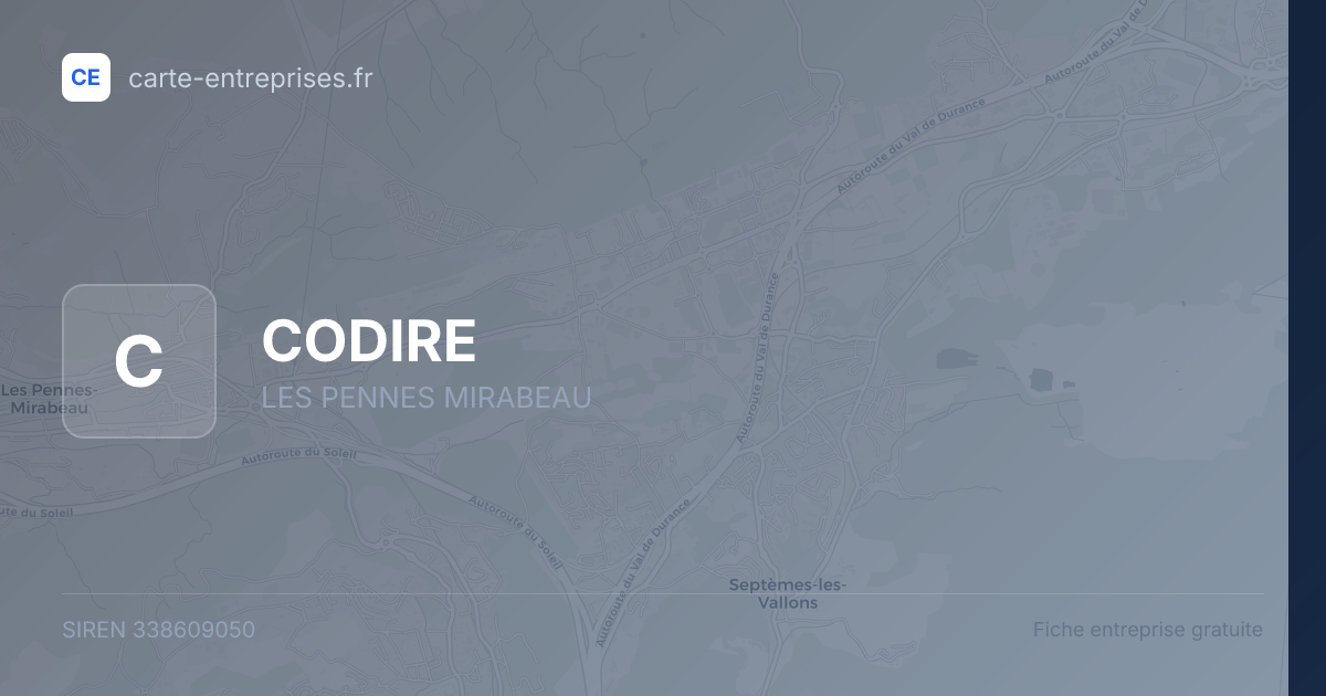 CODIRE — 338609050 — fiche entreprise