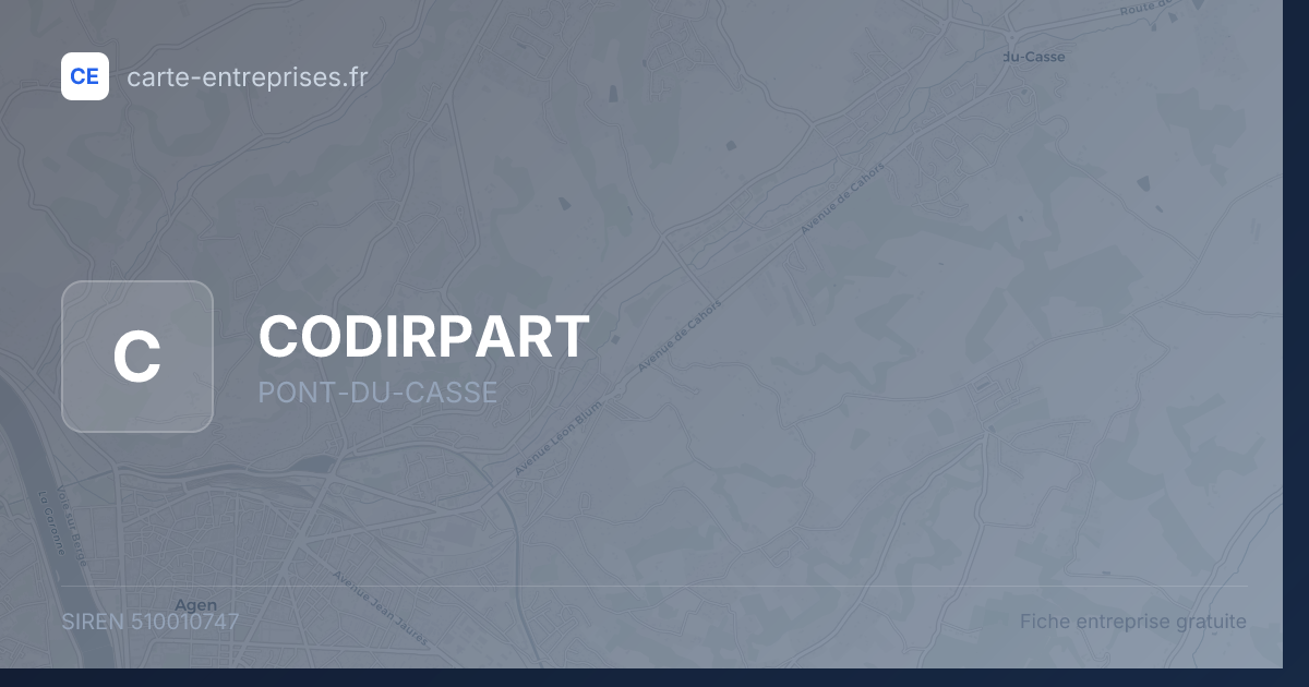 CODIRPART — 510010747 — fiche entreprise