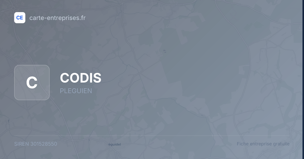 CODIS — 301528550 — fiche entreprise