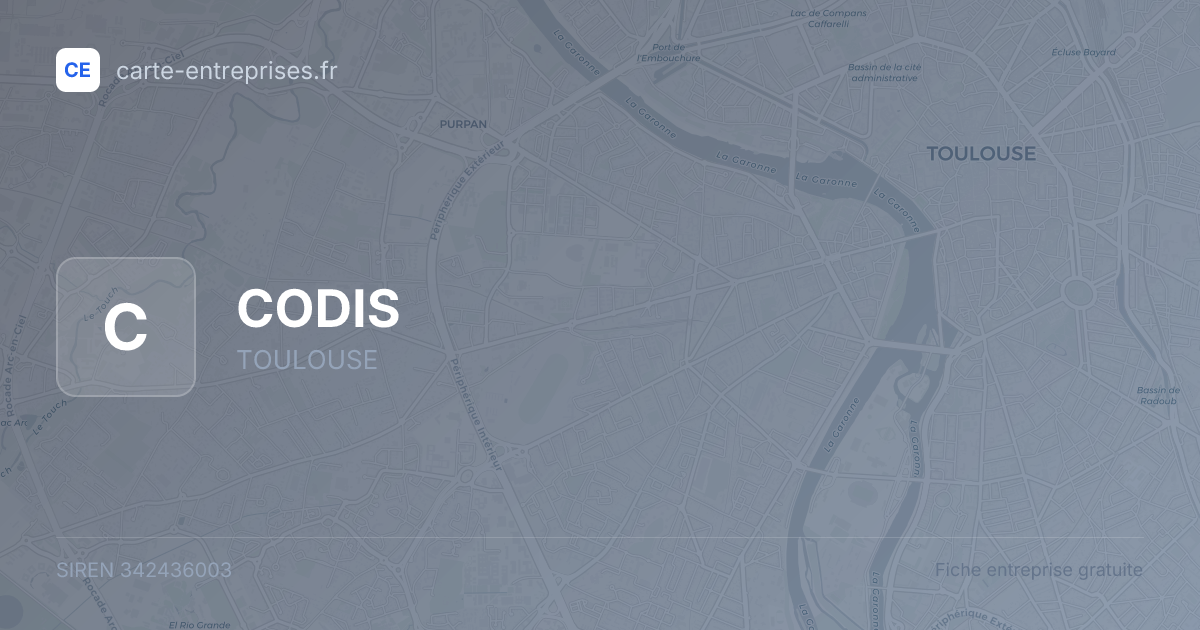 CODIS — 342436003 — fiche entreprise