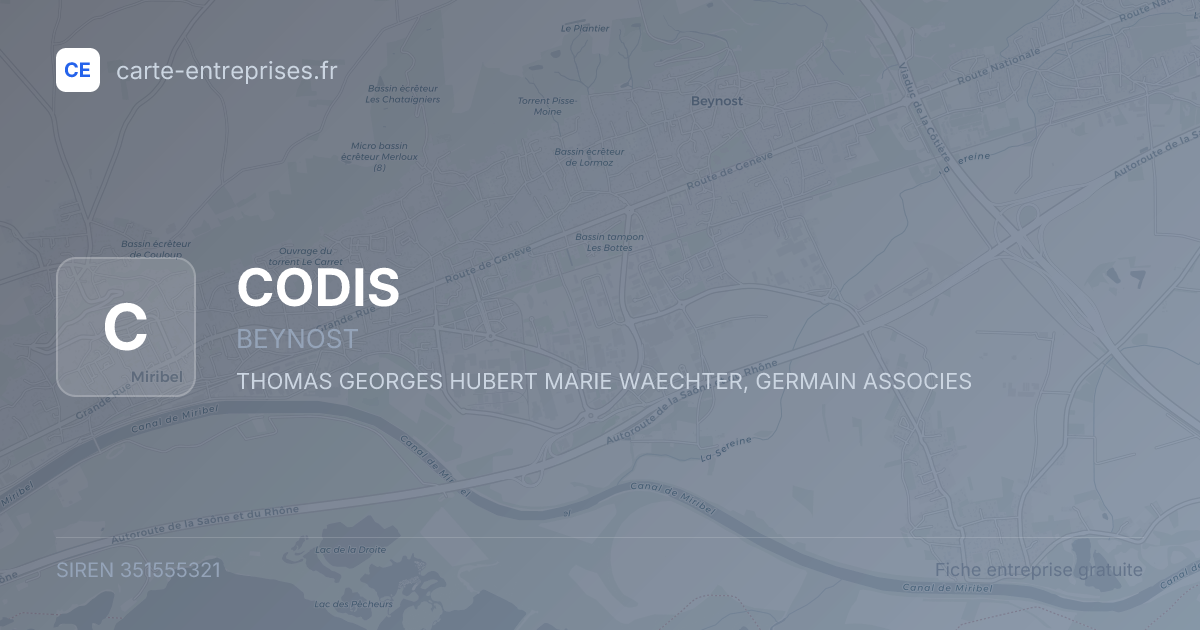 CODIS — 351555321 — fiche entreprise