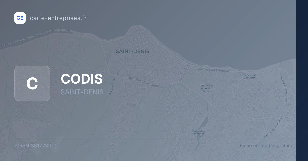 CODIS — 381773910 — fiche entreprise