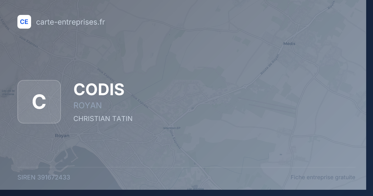 CODIS — 391672433 — fiche entreprise