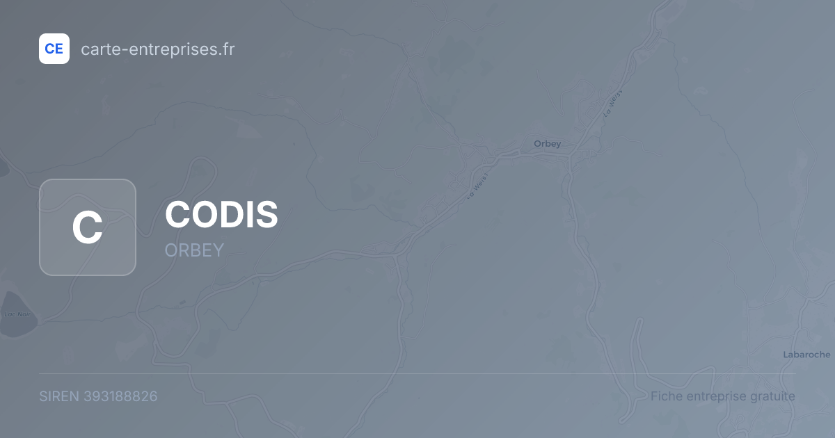 CODIS — 393188826 — fiche entreprise