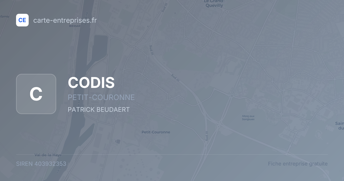 CODIS — 403932353 — fiche entreprise