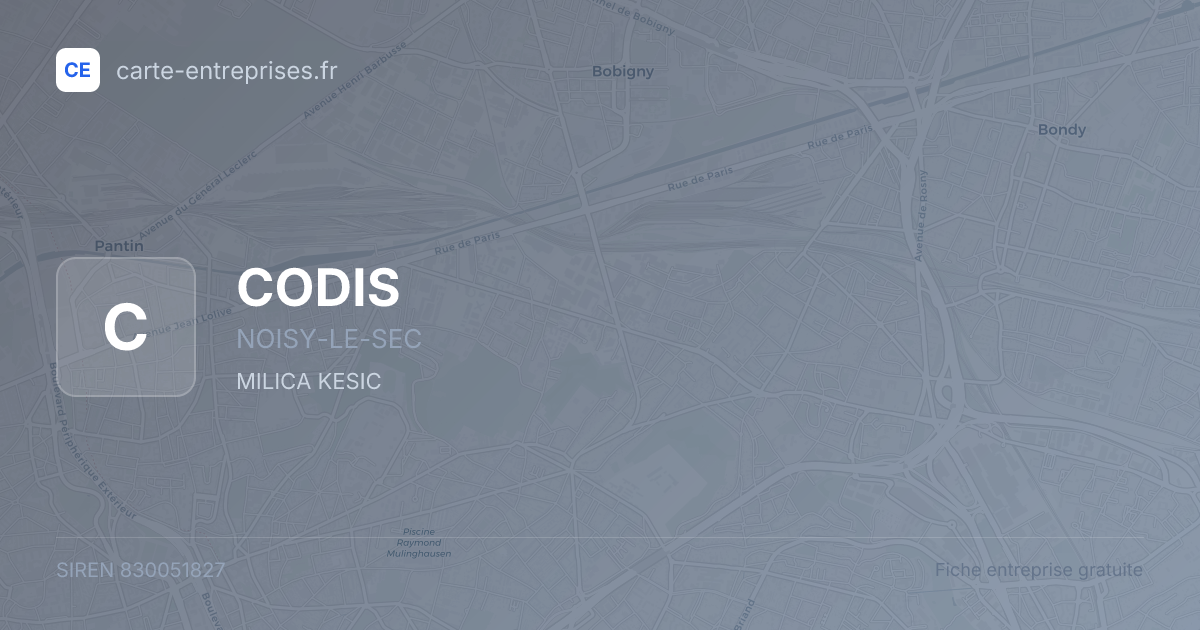 CODIS — 830051827 — fiche entreprise