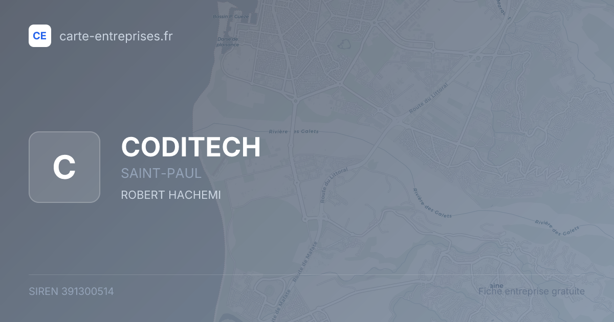 CODITECH — 391300514 — fiche entreprise