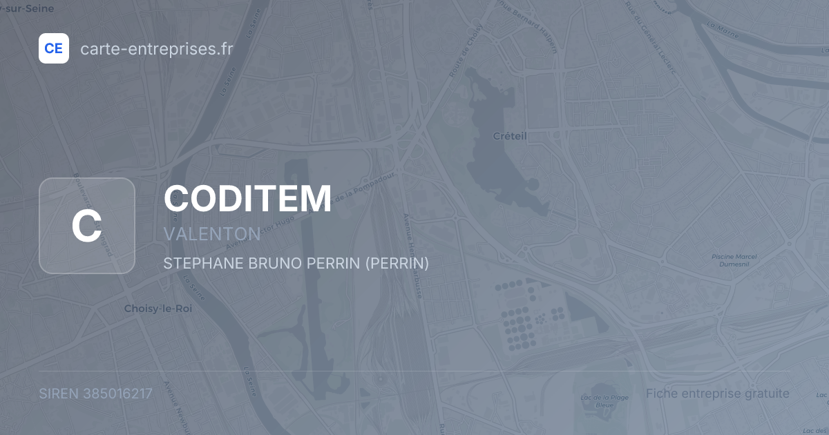 CODITEM — 385016217 — fiche entreprise