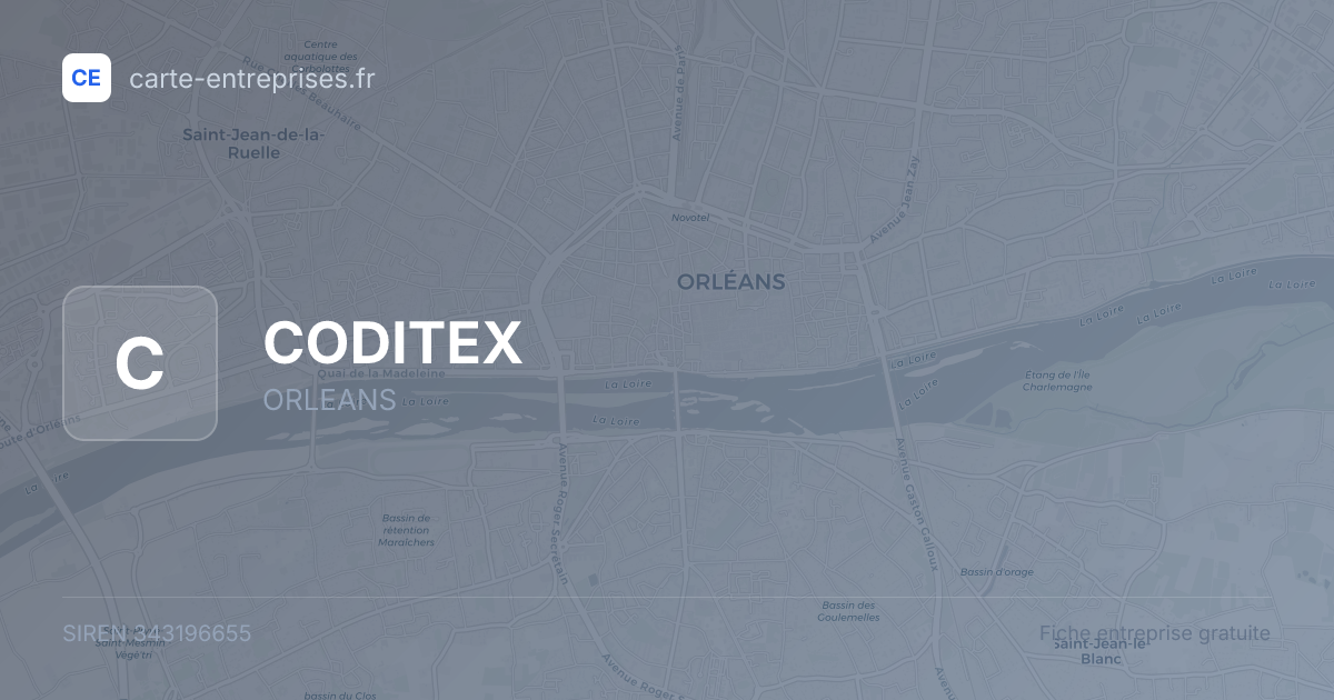 CODITEX — 343196655 — fiche entreprise