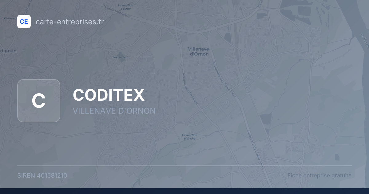 CODITEX — 401581210 — fiche entreprise