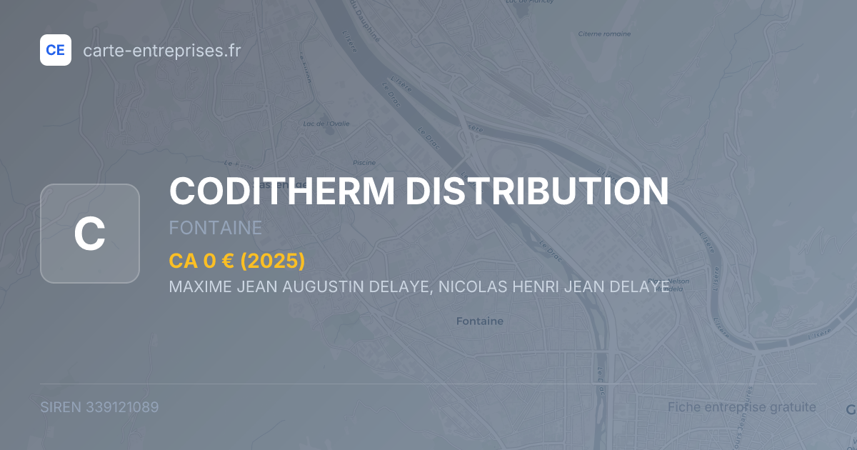 CODITHERM DISTRIBUTION — 339121089 — fiche entreprise