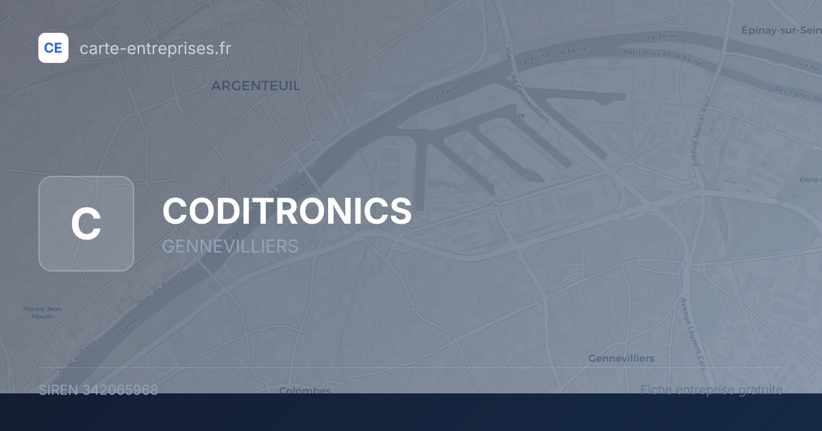 CODITRONICS — 342065968 — fiche entreprise