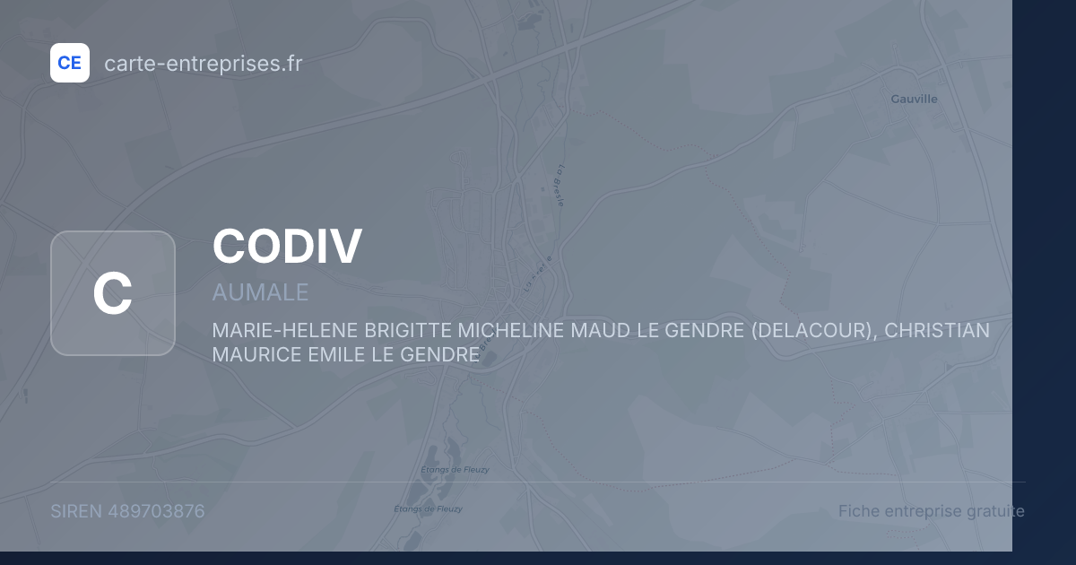 CODIV — 489703876 — fiche entreprise