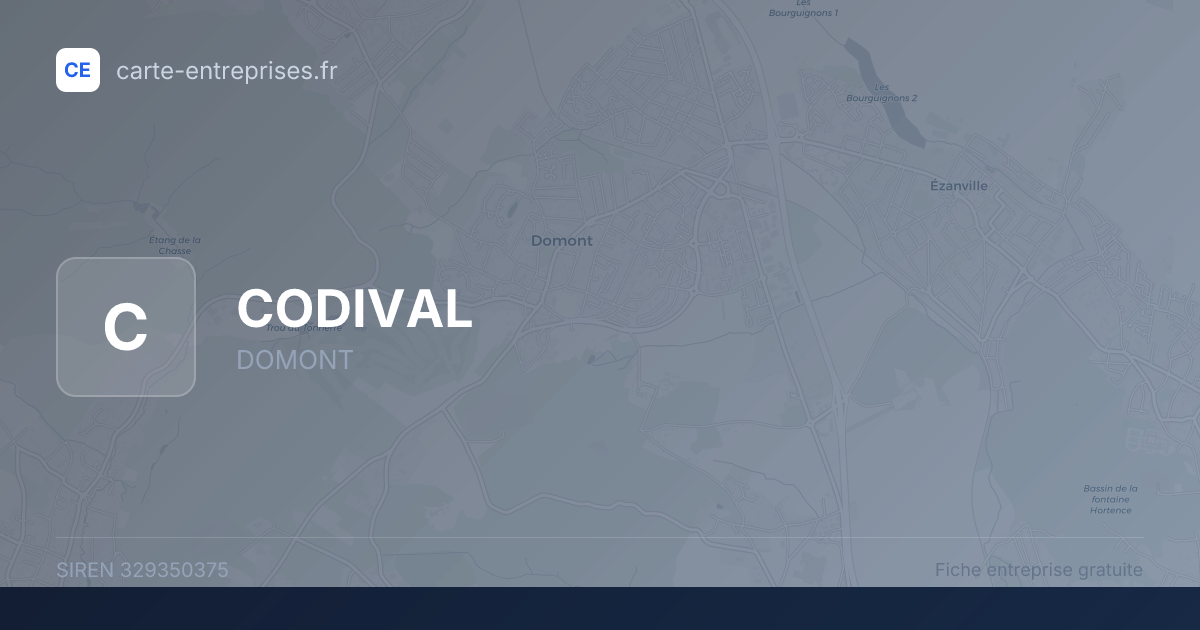 CODIVAL — 329350375 — fiche entreprise