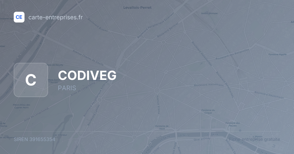 CODIVEG — 391655354 — fiche entreprise